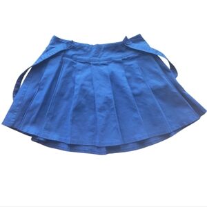 Blue Pleated Skirt